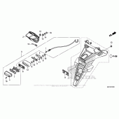 Схема вузла: Taillight + License Light для Honda CRF1000 Africa Twin