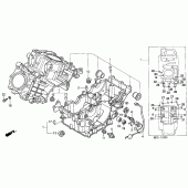 Схема вузла: Картер двигуна для Honda XL1000V Varadero