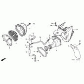 Схема узла: Воздушный фильтр (CRF450R5,6,7,8) для Honda CRF450 CRF450R
