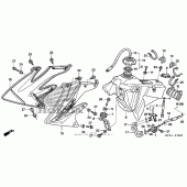 Схема вузла: Паливний бак (1) для Honda CRF450 CRF450X