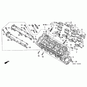 Схема вузла: Головка циліндра (CBF600S6 / SA6 / N6 / NA6) для Honda CBF600