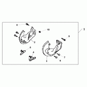 Схема узла: Перед. кожух тормозного диска для Honda GL1800 Gold Wing