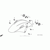 Схема вузла: Переднє крило для Honda VFR800 Interceptor