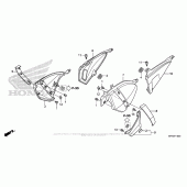 Схема вузла: Бічний обтічник для Honda CB1000 CB1000R