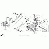 Схема вузла: Задній гальмівний циліндр для Honda FSC600 Silver Wing