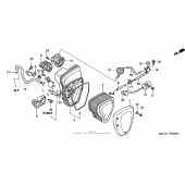 Схема узла: Воздушный фильтр для Honda VTX1800