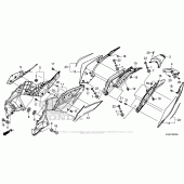 Схема вузла: Side Cover + Rear Cowl для Honda CB300F
