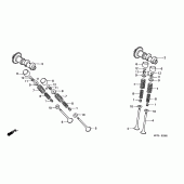 Схема вузла: Шток & Клапан для Honda CBF250