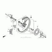 Схема узла: Передние колесо для Honda XR400