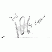 Схема вузла: Ланцюг ГРМ & Натяжник & Заспокоювач для Honda CMX300 Rebel