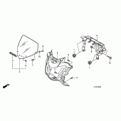 Схема узла: Перед. cowl для Honda CBF150