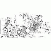 Схема вузла: Верхня траверса & Кліпон керма для Honda ST1300 Pan-European Police