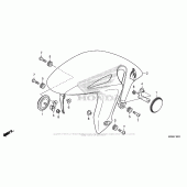 Схема вузла: Переднє крило для Honda VFR800 Interceptor