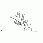 Схема вузла: Масляний охолоджувач (XR250RG / RH / RJ / RK / RL / RM) для Honda XR250