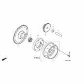 Схема узла: Привод стартера для Honda CBF125