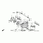 Схема вузла: Радіатор (l.) (02- 05) для Honda RVT1000R RVT RC51