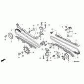 Схема вузла: Ланцюг ГРМ & Натяжник & Заспокоювач для Honda GL1800 Gold Wing