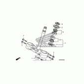 Схема вузла: Рульова траверса для Honda CRF250 CRF250R