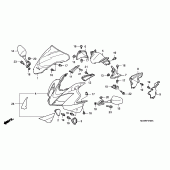 Схема вузла: Передній обтічник для Honda VFR800 VFR