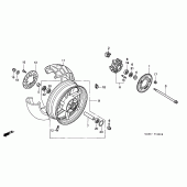Схема узла: Заднее колесо для Honda CBR900RR CBR919RR Fireblade