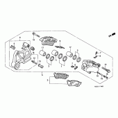 Схема узла: Задний тормозной суппорт для Honda CB1100 CB1100SF X11