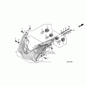 Схема узла: Задний фонарь (Стоп-сигнал) для Honda ST1300 Pan-European