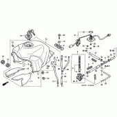 Схема вузла: Паливний бак для Honda XL650 Transalp