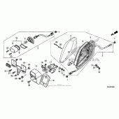 Схема вузла: Taillight (1) для Honda VT750 Shadow Aero