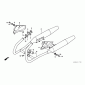 Схема узла: Выхлопная система для Honda CMX250 Rebel