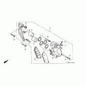 Схема вузла: Передній гальмівний супорт (XL600VR) для Honda XL600 Transalp