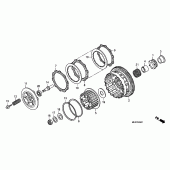 Схема узла: Сцепление (CBF600S8/SA8/N8/NA8) для Honda CBF600