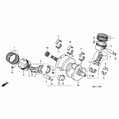 Схема вузла: Колінчастий вал для Honda VFR800 Interceptor