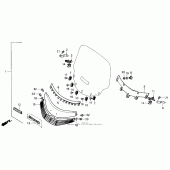 Схема узла: Screen garnish set 90 для Honda GL1500 Gold Wing Special Edition