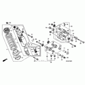 Схема вузла: Задній амортизатор для Honda XR650