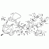 Схема узла: Передний обтекатель (2) для Honda CBR600 CBR600FR Racing Edition