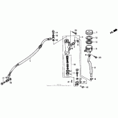 Схема вузла: Задній гальмівний циліндр для Honda CBR600 CBR600F3