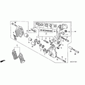 Схема узла: Передний тормозной суппорт (2) для Honda XL1000V Varadero