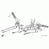 Схема вузла: Пульт управління рульовой / handle lever для Honda NT650 Deauville