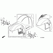 Схема вузла: Переднє крило для Honda VTX1800