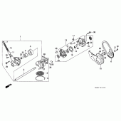 Схема узла: Масляный насос для Honda GL1500 Gold Wing Special Edition