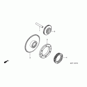 Схема вузла: Привід стартера для Honda CBF500