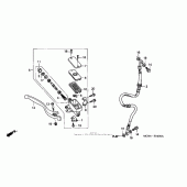 Схема узла: Передний тормозной цилиндр для Honda CB750 Nighthawk