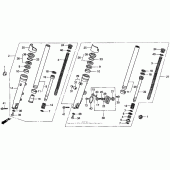 Схема узла: Вилка передней оси для Honda PC800 Pacific Coast