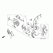 Схема узла: Передний тормозной суппорт (R.) для Honda CBF600