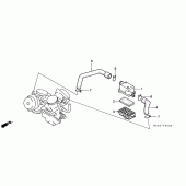 Схема вузла: Вторинний повітряний фільтр (VT1100CV) для Honda VT1100 Shadow ACE