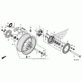 Схема узла: Заднее колесо для Honda CBR600 CBR600RR