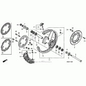 Схема вузла: Заднє колесо для Honda CRF250 CRF250R