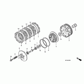 Схема вузла: Зчеплення для Honda XL125 Varadero