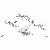 Схема вузла: Підніжки для Honda CRF250 CRF250L