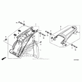 Схема вузла: Заднє крило для Honda CRF250 CRF250L